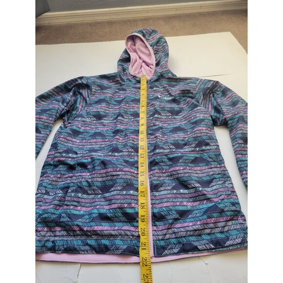 NWOT Columbia Pixel Grabber Reversible Jacket Girl Size M Outer Wear Lightwight - Picture 11 of 12